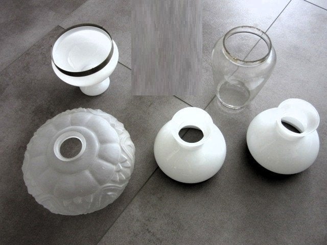 5 lampenkappen - lampenkap - olielamp glas, Ophalen of Verzenden, Glas