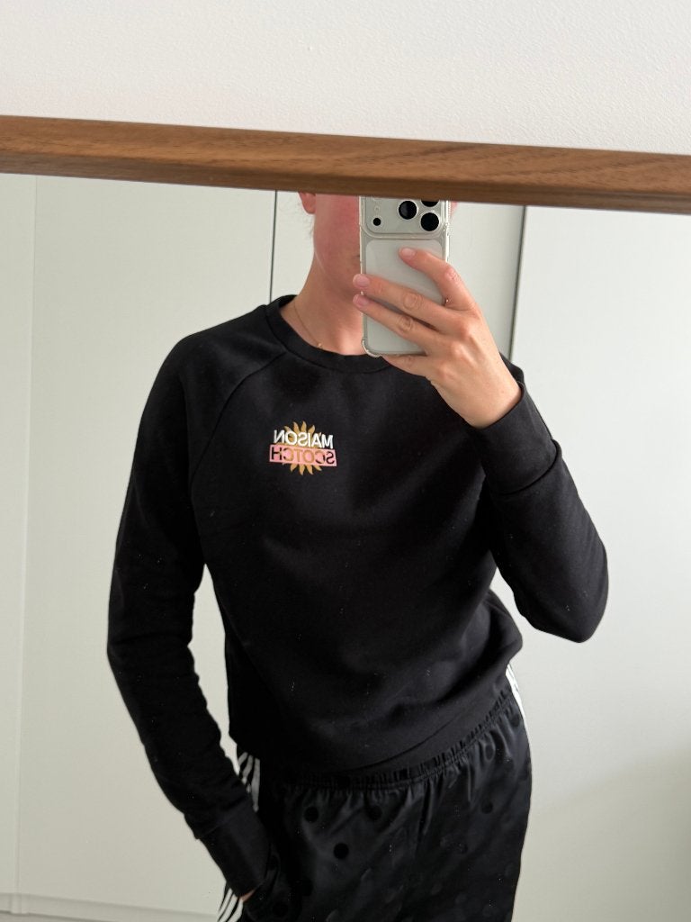 Scotch & Soda sweater zwart maat S logo sweater, Zwart, Scotch & Soda, Ophalen of Verzenden, Maat 36 (S)