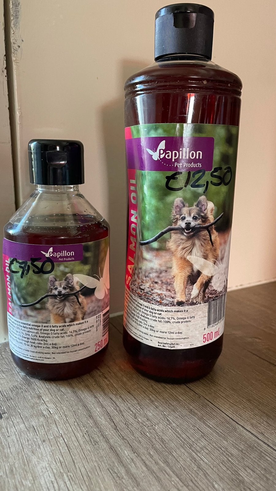 Papillon zalmolie voor uw hond 250 en 500 ml, Ophalen of Verzenden, Hond