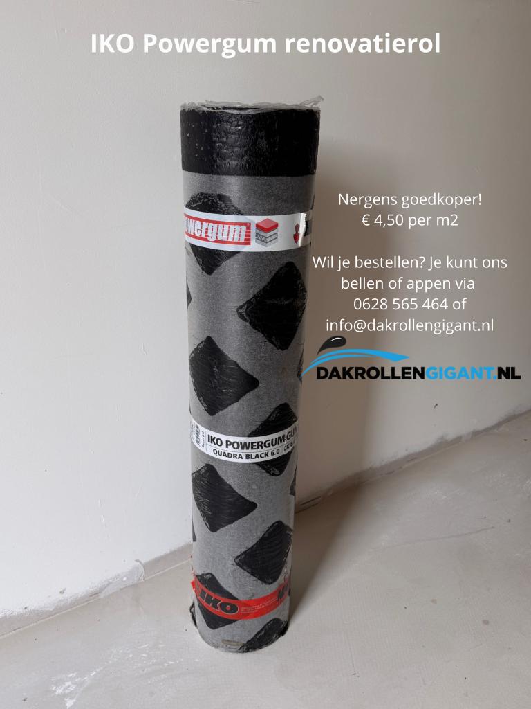 IKO Powergum Renovatierol, Ophalen, Overige materialen, Info@dakrollengigant.nl, Zwart