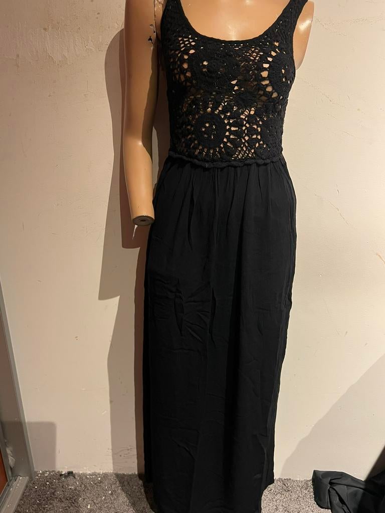 Calzedonia jurk met gehaakt lijfje maat s zgan, Zwart, Calzedonia, Ophalen of Verzenden, Zo goed als nieuw