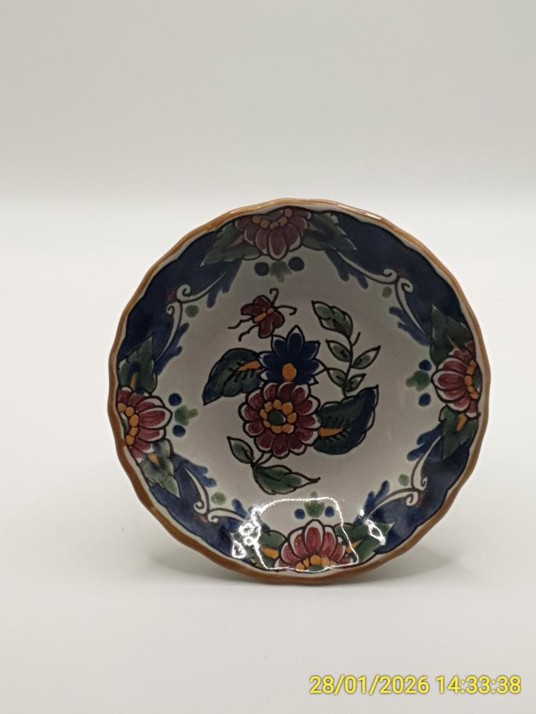 Makkum 310 Wandbordje met Bloemen, Ophalen of Verzenden