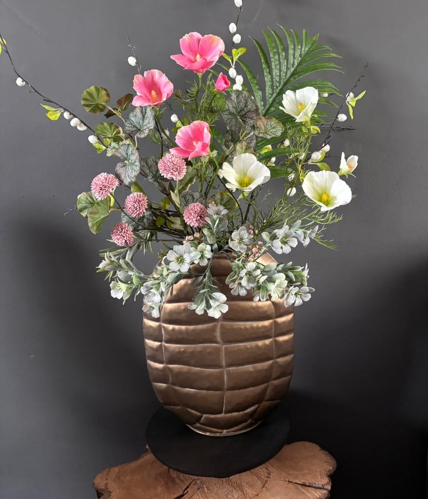 Zijden bloemen boeket zonder vaas €39,95, Binnen, Handgemaakt, Boeket, Meerkleurig