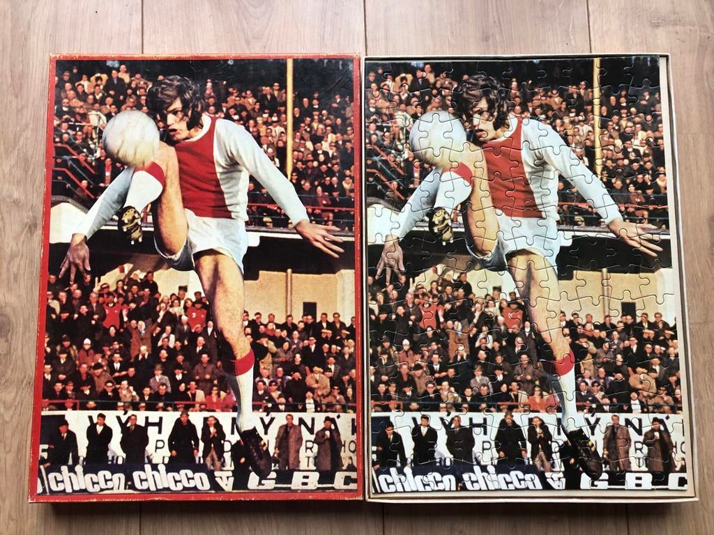 Voetbalsterren Puzzel Barry Hulshoff Ajax, Ophalen of Verzenden, Minder dan 500 stukjes, Gebruikt, Legpuzzel