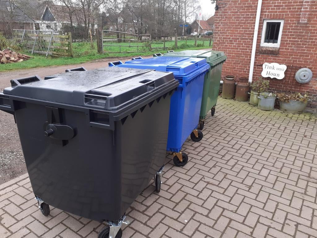 Afvalcontainer 1100 liter ( of kleiner), Huis en Inrichting, Woonaccessoires | Prullenbakken, Kunststof, Kliko, Standaardruiter 36 Veenendaal