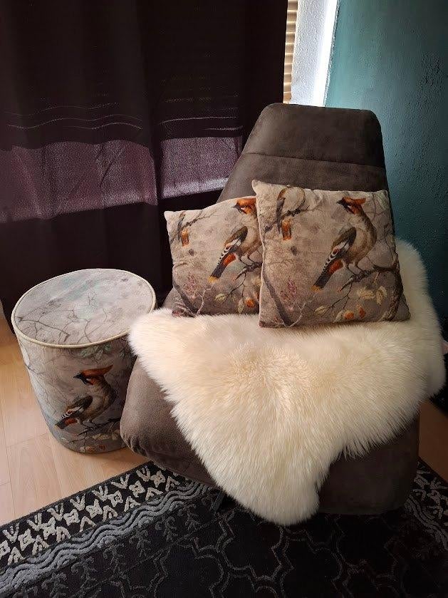 Basiclabel draaifauteuil en poef, Huis en Inrichting, Ophalen, Zo goed als nieuw, 75 tot 100 cm, 50 tot 75 cm