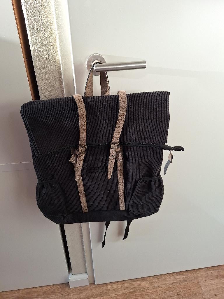 Nieuwe zwarte rib rugzak / rugtas, Ophalen of Verzenden, Nieuw, Overige merken, 30 tot 45 cm