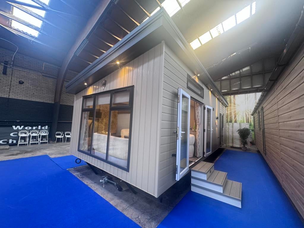 Nieuw Chalet Lessenaar NORDLIFE 10m-4m Goedkoopste van Ned!, Caravans en Kamperen, Stacaravans, Tot en met 4
