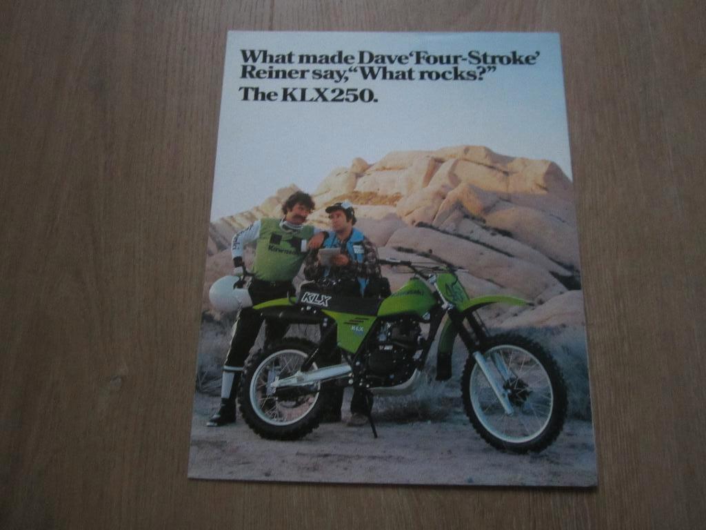 Kawasaki KLX 250 brochure folder 1979 ?, Motoren, Handleidingen en Instructieboekjes, Ophalen of Verzenden, Kawasaki