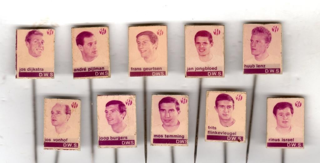 10 speldjes DWS AMSTERDAM LENZ JONGBLOED DIJKSTRA ISRAEL, Verzenden, Gebruikt, Overige onderwerpen