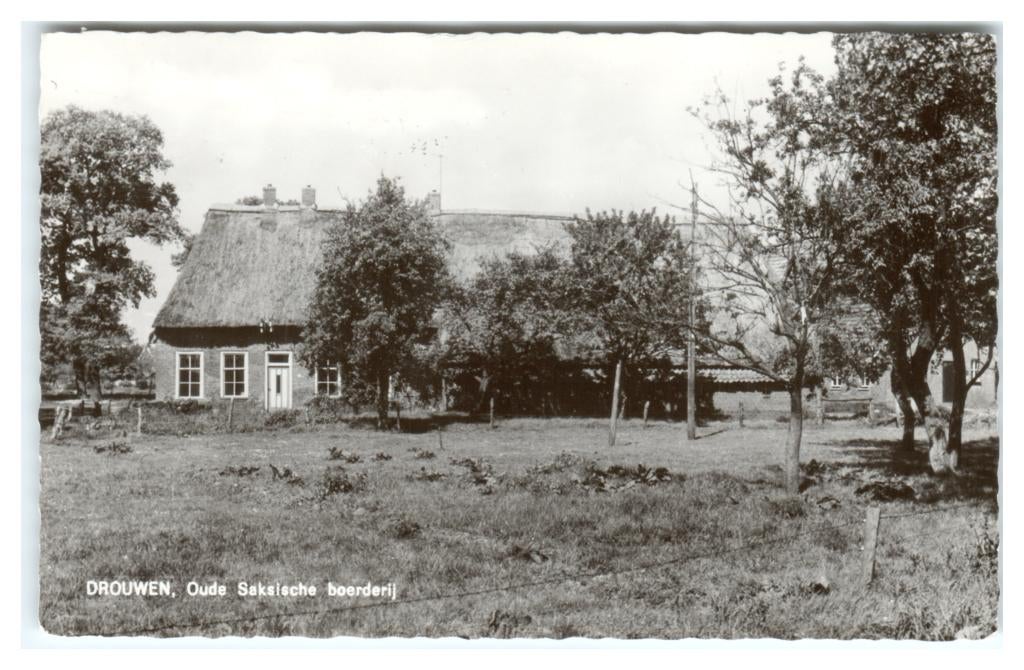 Drouwen, Oude Saksische boerderij, Ophalen of Verzenden, 1960 tot 1980, Gelopen, Drenthe