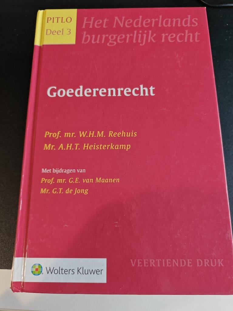 Pitlo 3 - Goederenrecht, Ophalen of Verzenden, Zo goed als nieuw, Natuurwetenschap