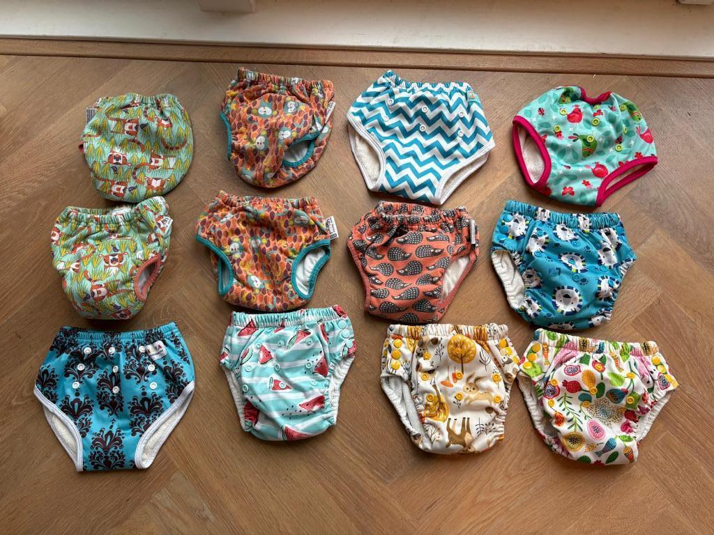 Pakket wasbare oefenbroekjes zindelijkheid (totaal 12 stuks), Ophalen, Gebruikt, One size