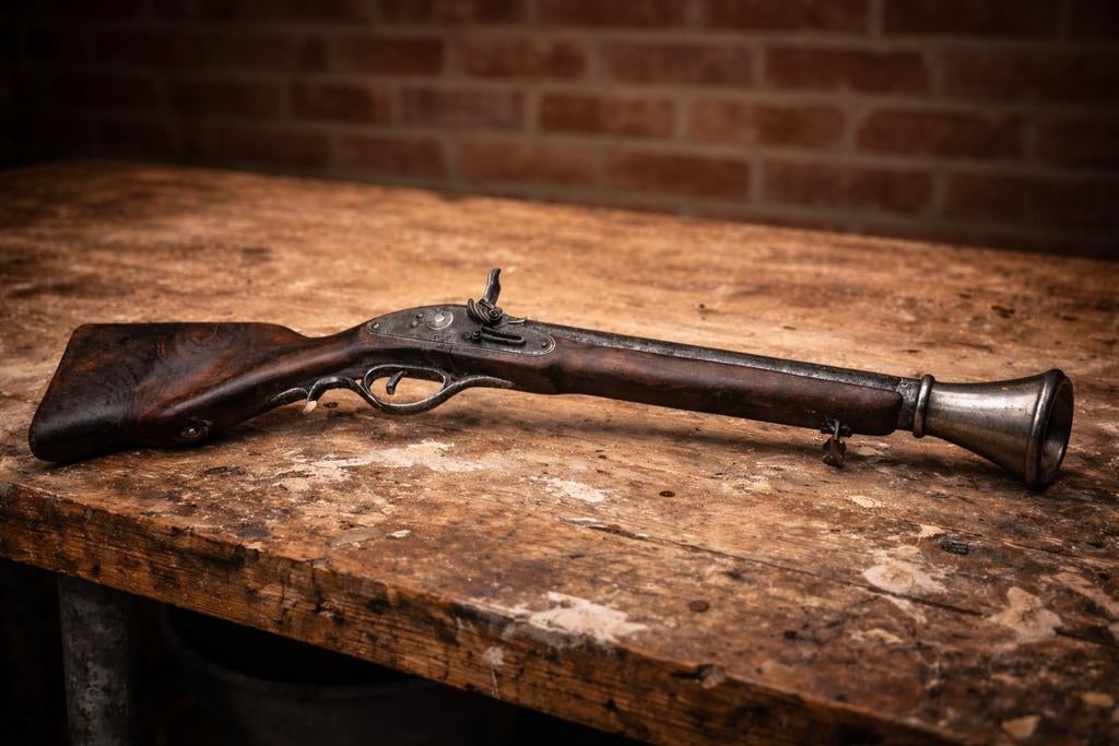 Antieke  blunderbuss ca. 1790 (Onklaar), Verzamelen, Militaria | Algemeen, Ophalen, Landmacht, Duitsland