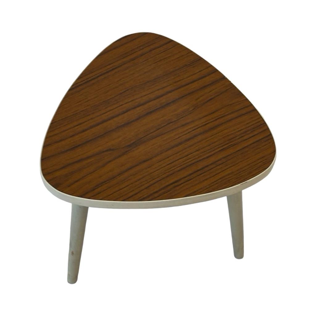 Vintage Plantentafeltje Bijzettafel Driepoot Jaren 60 Design, Minder dan 45 cm, Minder dan 55 cm, Gebruikt, Vintage