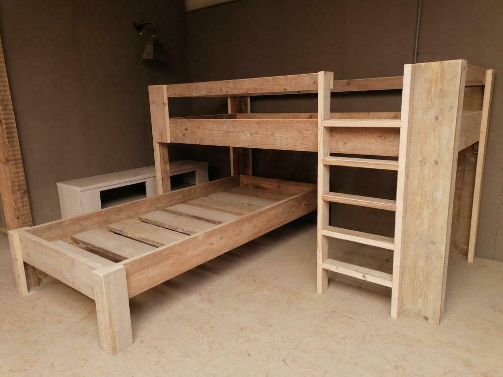 Hoogslaper stapelbed in hoekvorm, Ophalen of Verzenden, Nieuw, Stapelbed