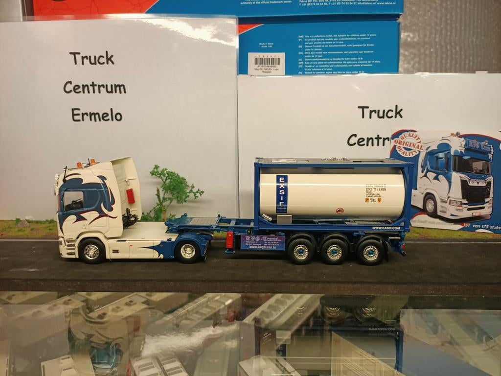 KVG TRANS Scania NGS R-serie Highline met 20ft Exsif ISO tan, Ophalen of Verzenden, Nieuw, Bus of Vrachtwagen, Tekno