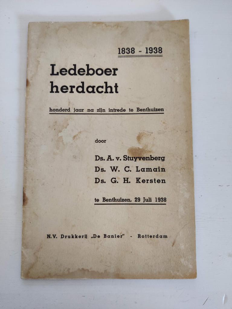 Ledeboer herdacht | Ds. W. C. Lamain, Boeken, Ophalen of Verzenden, Zo goed als nieuw, Ds. W. C. Lamain, Christendom | Protestants