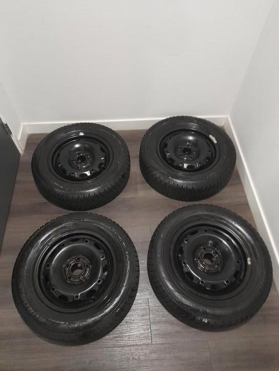 14 inch 5x100 Winterbanden met stalenvelgen, Auto-onderdelen, Banden en Velgen, Ophalen, 14 inch, 175 mm, Banden en Velgen
