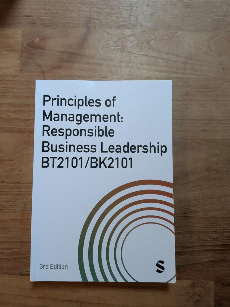 Management boek - Principles of Responsible Leadership, Ophalen of Verzenden, Zo goed als nieuw, Management, BT2101/BK2101