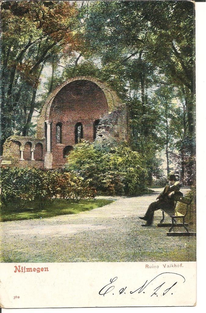 Nijmegen Ruïne Valkhof., Ophalen of Verzenden, Voor 1920, Gelopen, Gelderland