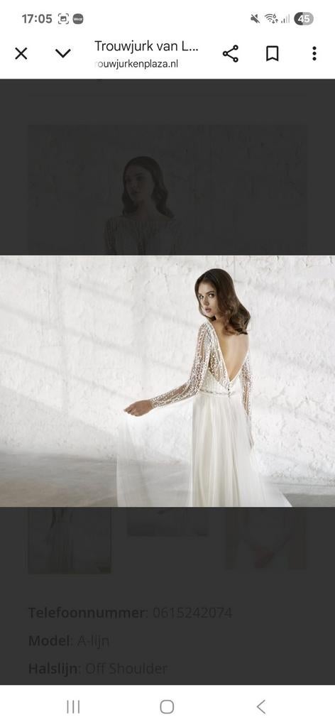 Trouwjurk le Papillon van Modeca model Elena uit 2019, Ophalen of Verzenden, Zo goed als nieuw, Wit, Trouwjurk