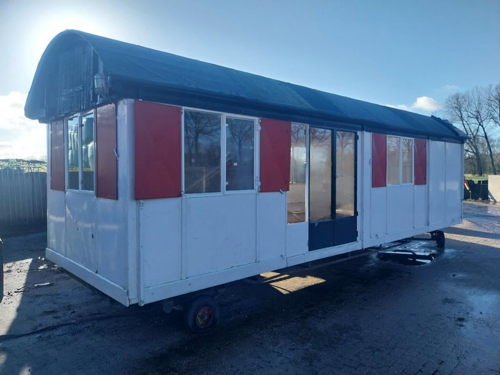 Pipo wagen 8x2,5 meter, Doe-het-zelf en Verbouw, Bouwketen en Schaftketen, Ophalen of Verzenden