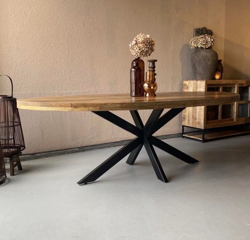 Massief mangohouten eettafels – incl. bezorging, Huis en Inrichting, Tafels | Eettafels, 100 tot 150 cm, Nieuw, Ophalen of Verzenden