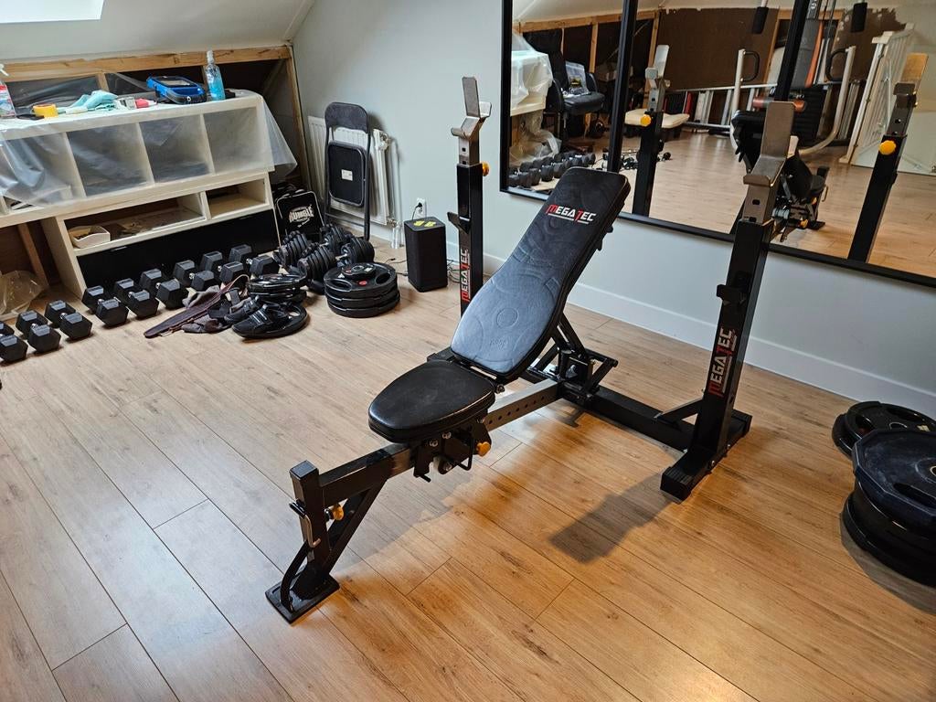 Megatec ATX verstelbare halterbank, Sport en Fitness, Fitnessapparatuur, Ophalen, Benen, Gebruikt, Krachtstation