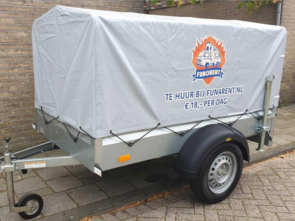 aanhanger met huif te huur, Auto diversen, Aanhangers en Bagagewagens, Ophalen