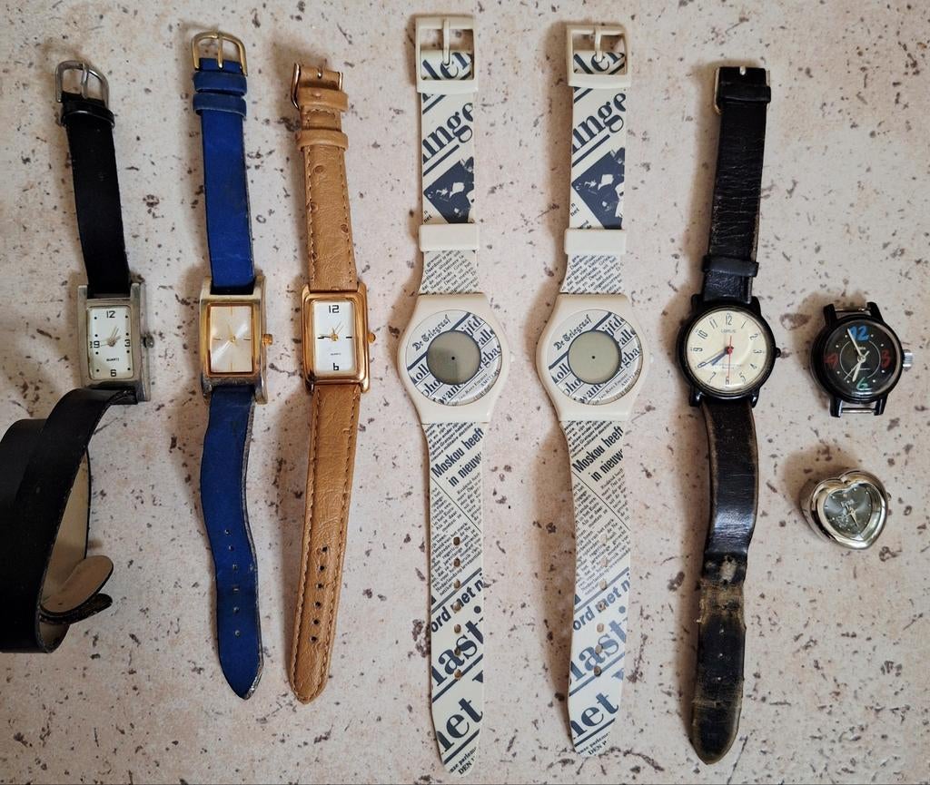 Vintage Horloge Collectie - Diverse Merken, Overige merken, Overige materialen, Polshorloge, Ophalen of Verzenden