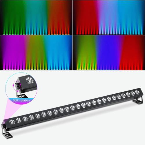 DJLicht 80W RGB Led Bar met Accu en Afstandsbediening 113cm, Muziek en Instrumenten, Geluidgestuurd, ., Nieuw, Ophalen of Verzenden