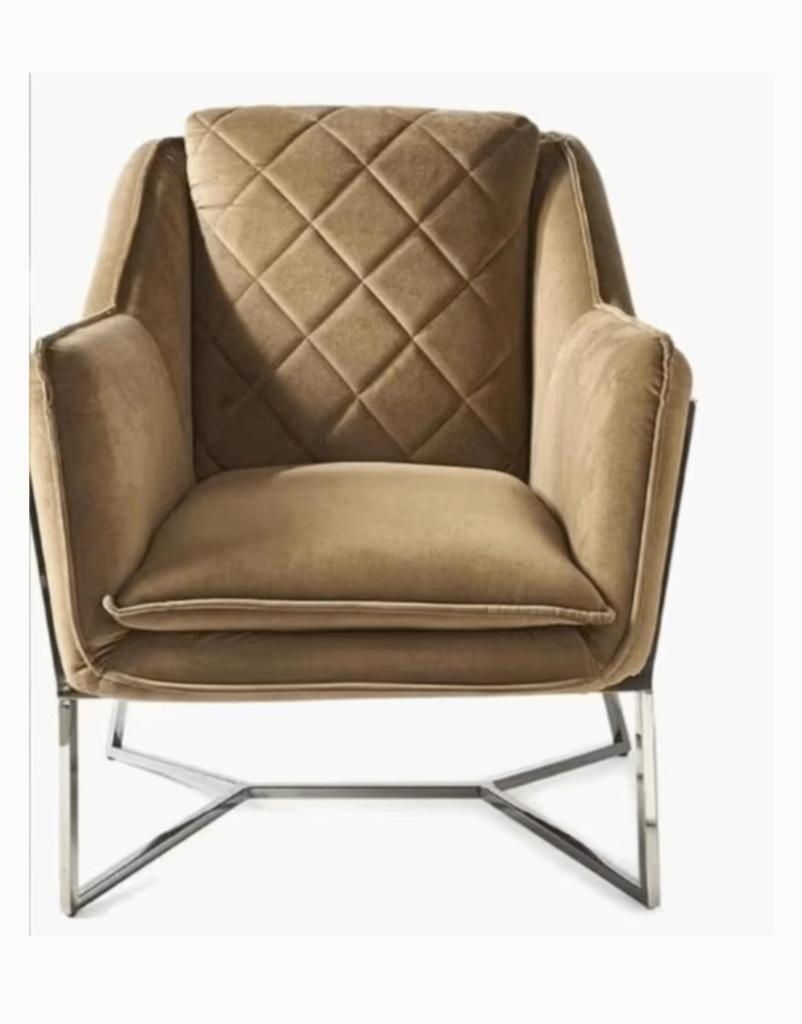 Riviera Maison Walker Park armchair velvet fauteuil creme, Huis en Inrichting, Ophalen, Zo goed als nieuw, Overige kleuren, Eén