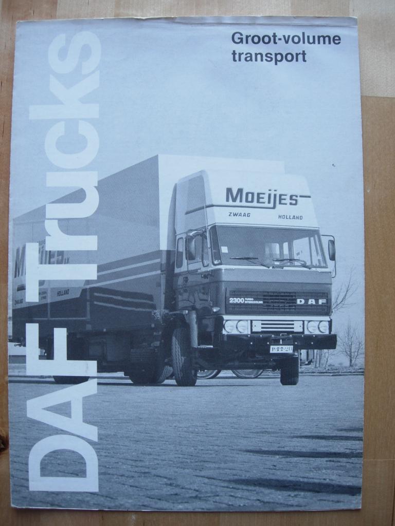 DAF Volume Truck Brochure ca 1980 – NL - 3300 2800 2500, Ophalen of Verzenden, Zo goed als nieuw, Overige merken, DAF