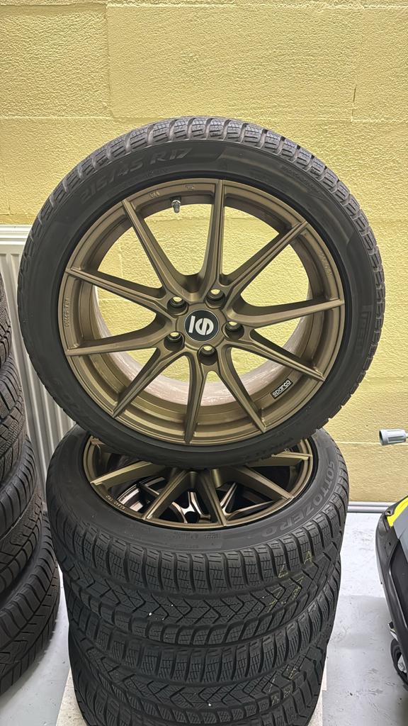 Mini, Cooper, Winterbanden met Velgen - 17 Inch, Auto-onderdelen, Banden en Velgen, Ophalen, Banden en Velgen, 17 inch, Winterbanden