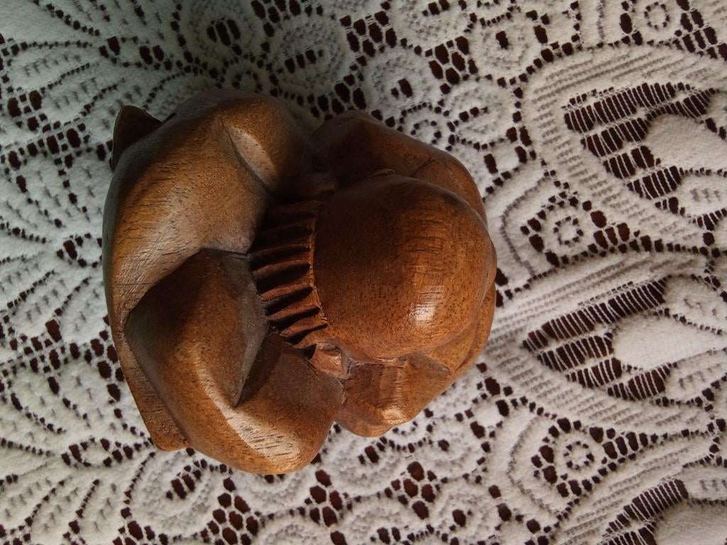 Orang Malu / Yogiman 'Huilende Boeddha' Houten Beeld, Antiek en Kunst, Ophalen of Verzenden