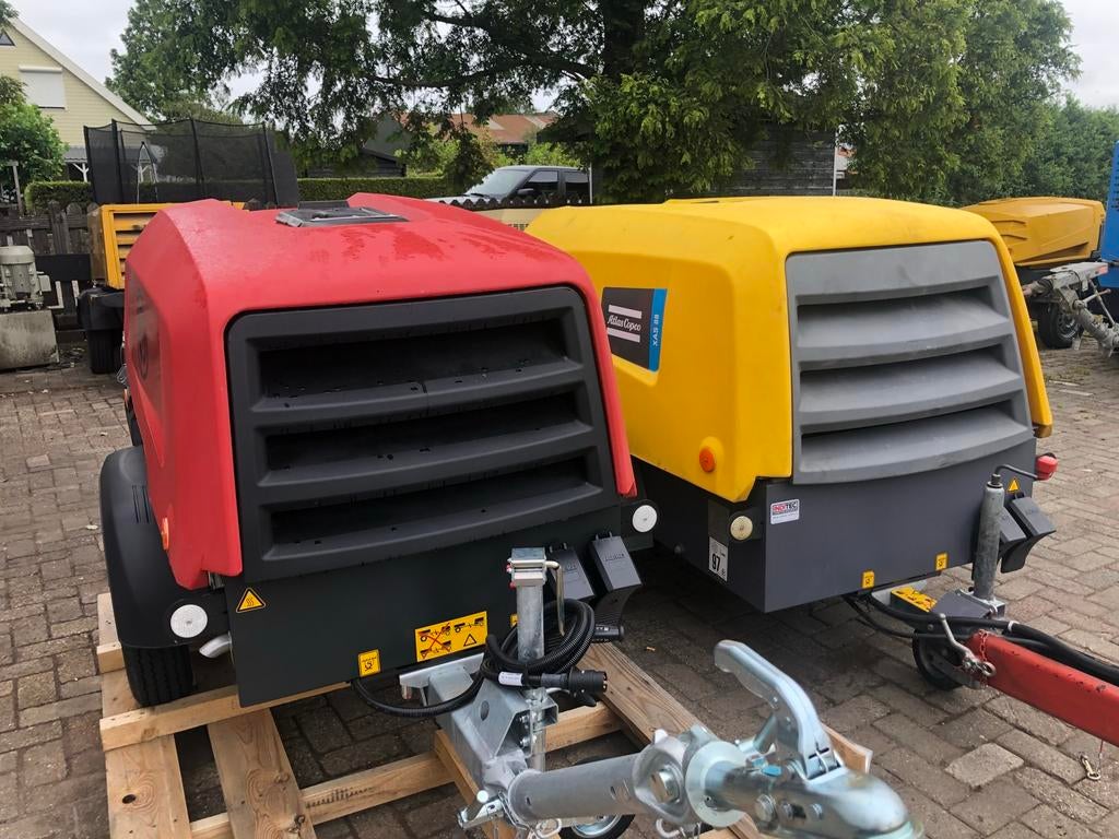 Mobiele compressor NIEUW EN GEBRUIKT Atlas Copco diesel, Doe-het-zelf en Verbouw, Compressors, Ophalen of Verzenden
