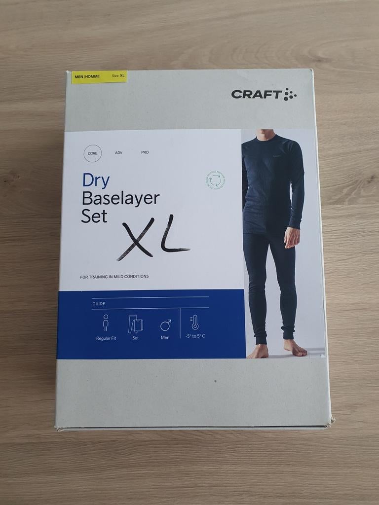 Craft Core Dry Baselayer Set - XL - Nieuw in doos, Craft, Zwart, Ophalen of Verzenden, Algemeen