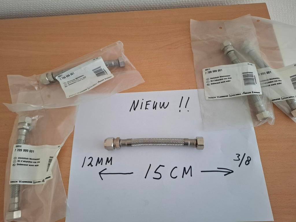 Flexibele slang(en ) 3/8  12 mm knel 15 cm lang NIEUW!!, Huis en Inrichting, Ophalen of Verzenden, Nieuw