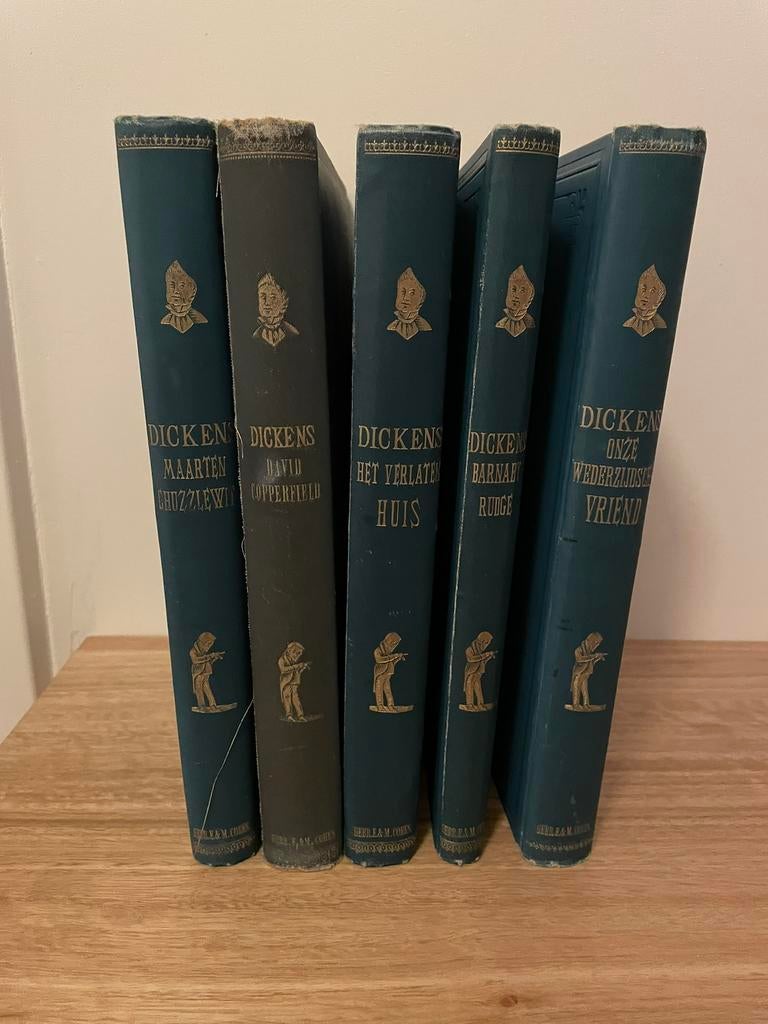 Vijf Charles Dickens boeken met daarbij bijzondere stukken, Ophalen of Verzenden