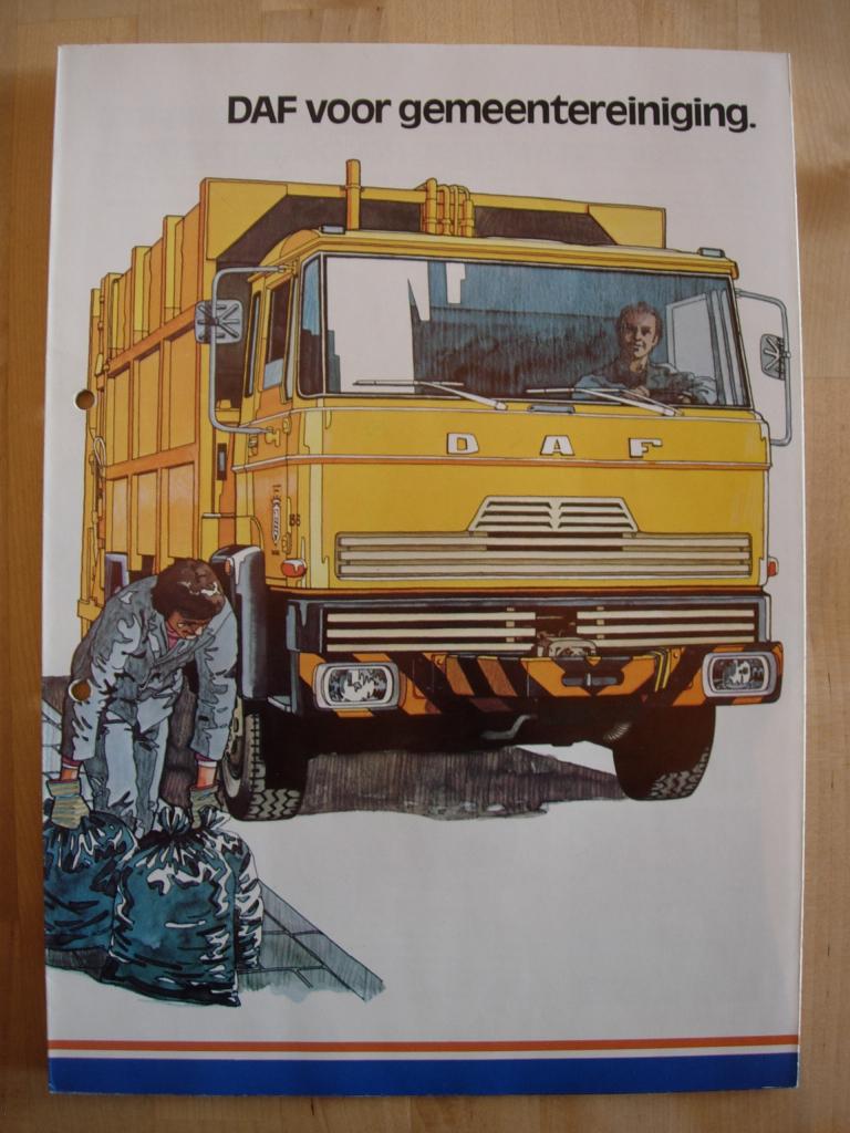 DAF 1600 / 2000 Gemeentereiniging Brochure ca 1975, Ophalen of Verzenden, Zo goed als nieuw, Overige merken, DAF