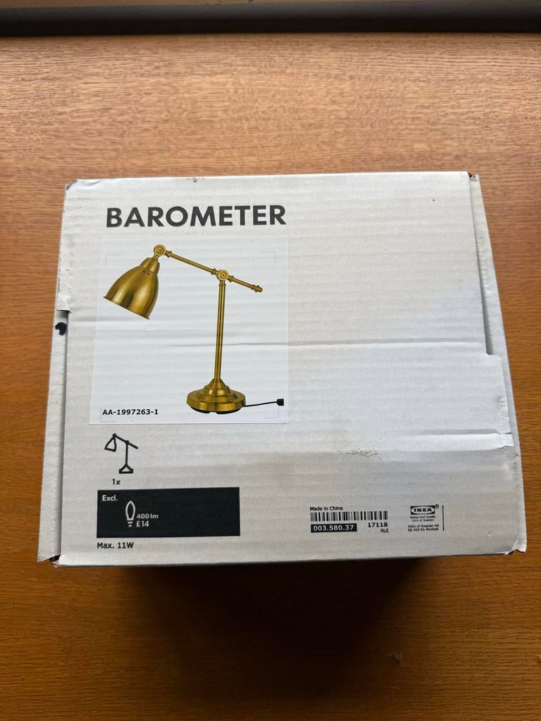 Ikea Barometer Lamp - Nieuw in Doos, Huis en Inrichting, Ophalen of Verzenden, Nieuw, Metaal, Minder dan 50 cm