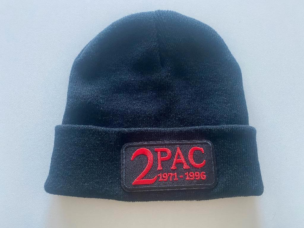 2pac tupac 2 pac muts zwart one size, Kleding | Heren, Ophalen, Zo goed als nieuw, Overige maten, Muts