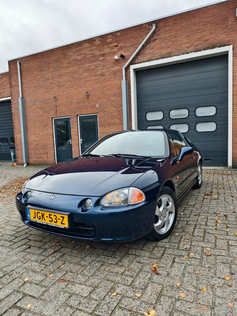 Honda CRX Del Sol 1.6 Motegi, lage km met historie. Uniek!, Auto's, Voorwielaandrijving, 1005 kg, 125 pk, 4 cilinders