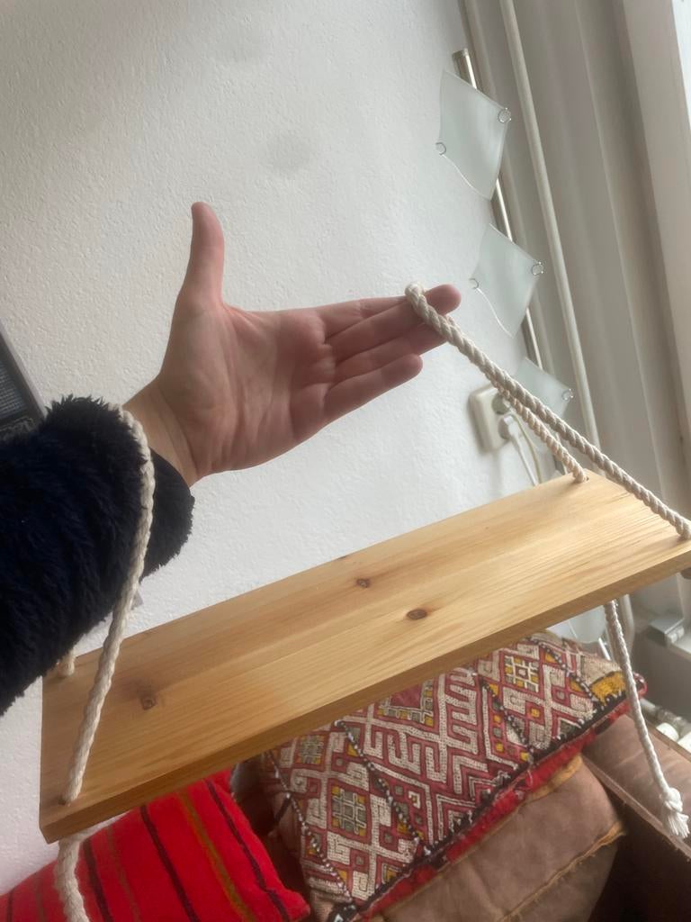 2x Hangende Plankjes - Decoratie of Planten, Huis en Inrichting, Ophalen, Zo goed als nieuw