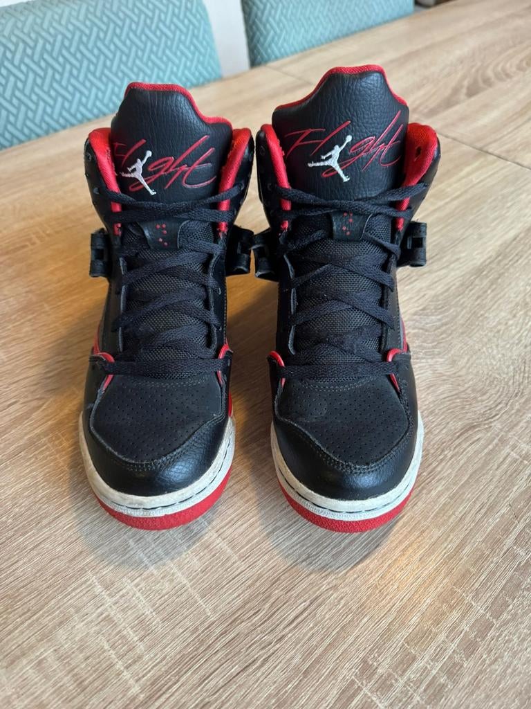 Jordan Flight 45 High zwart rood maat 38, Ophalen of Verzenden, Zo goed als nieuw, Zwart