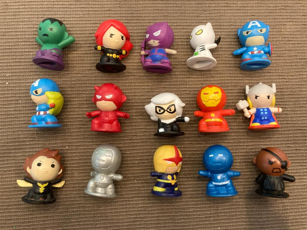 Plus marvel poppetjes set 15 stuks verschillende!, Ophalen of Verzenden, Zo goed als nieuw