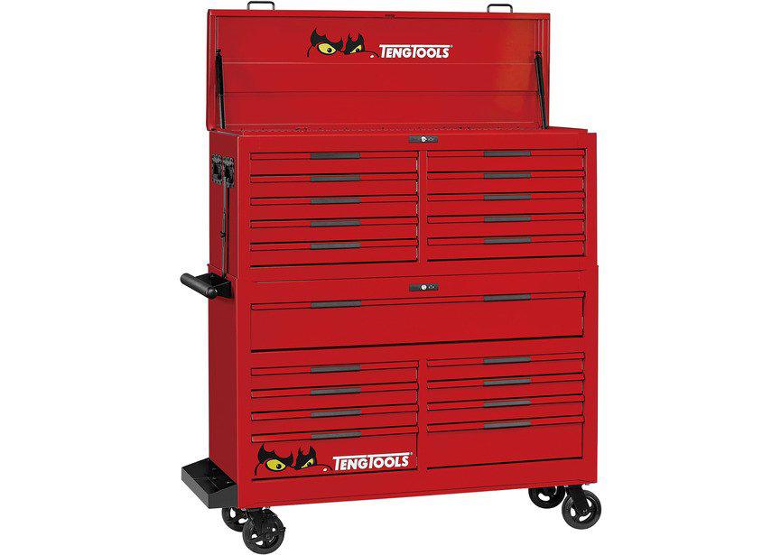 Gereedschapswagen rood monster set 1295-delig Teng Tools
