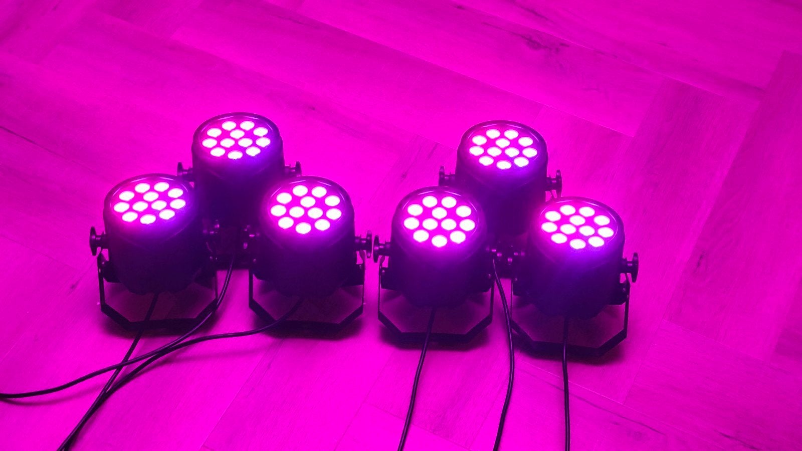 6x LED Par RGB DMX + afstandsbediening, Ophalen of Verzenden, Gebruikt