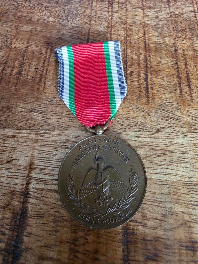 RMS Maluku Molukse Repoeblik Maloekoe Selatan medaille, Ophalen of Verzenden, Landmacht, Nederland, Lintje, Medaille of Wings